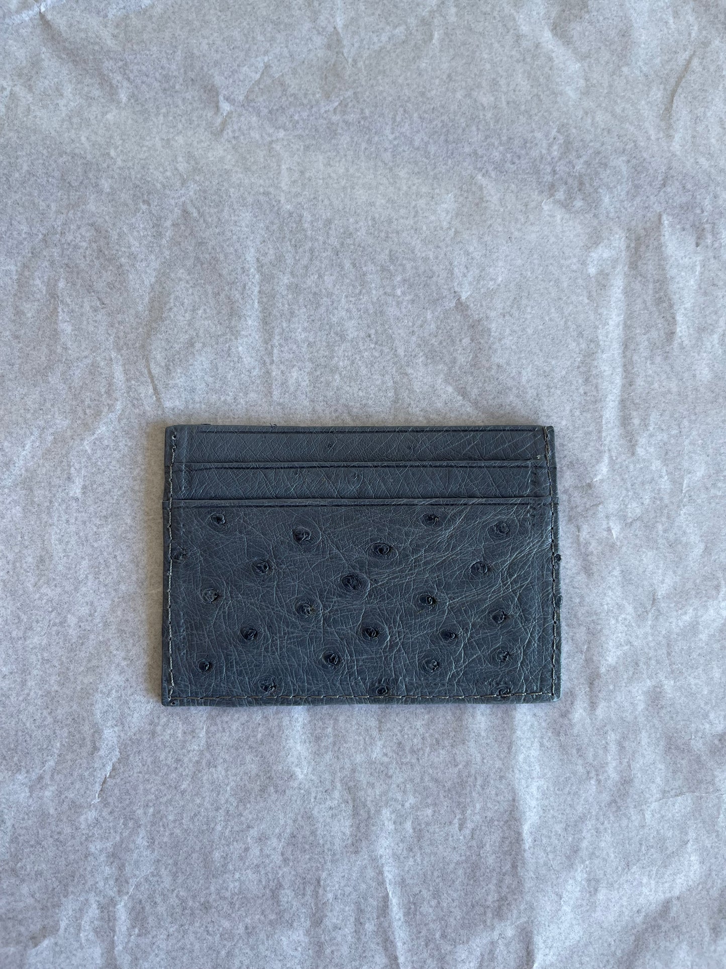 Ostrich Leather Card wallet (Ready to ship)