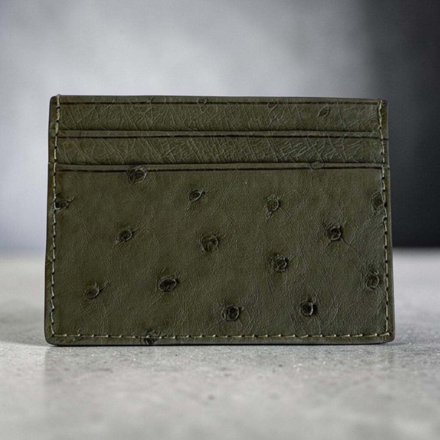 Ostrich Leather Card wallet (Ready to ship)