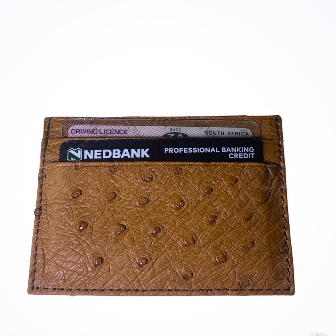 Ostrich Leather Card wallet (in stock)