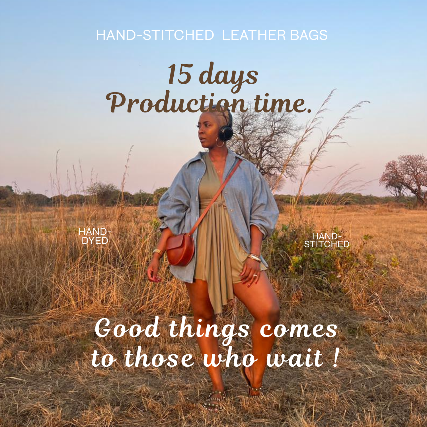 Chuma hand-stitched genuine leather bags - Production time - 15 days