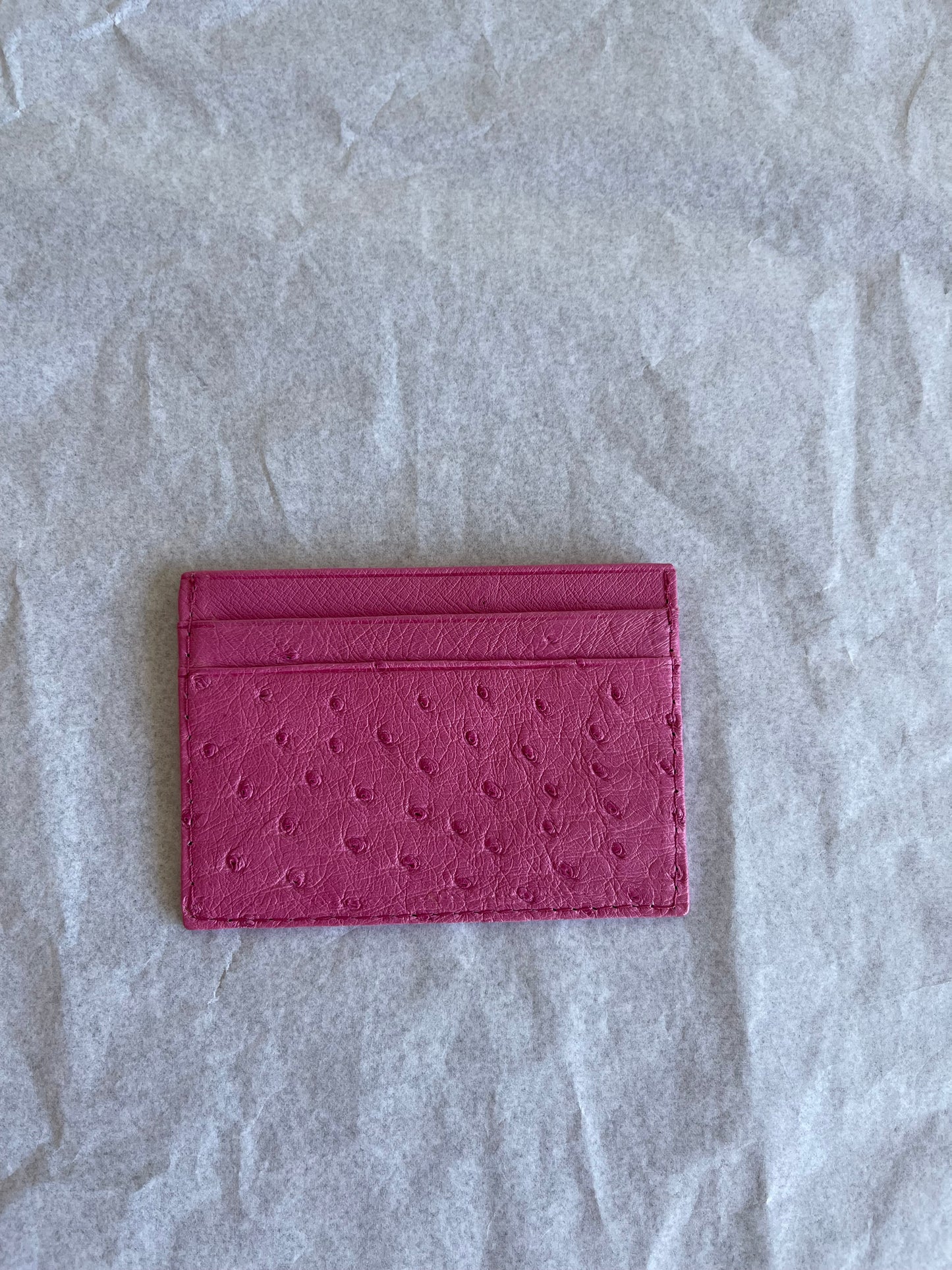 Ostrich Leather Card wallet (Ready to ship)