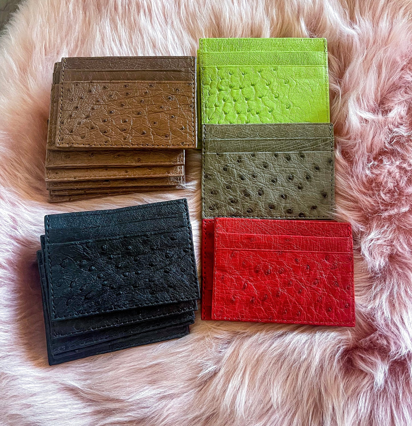 ostrich card wallets