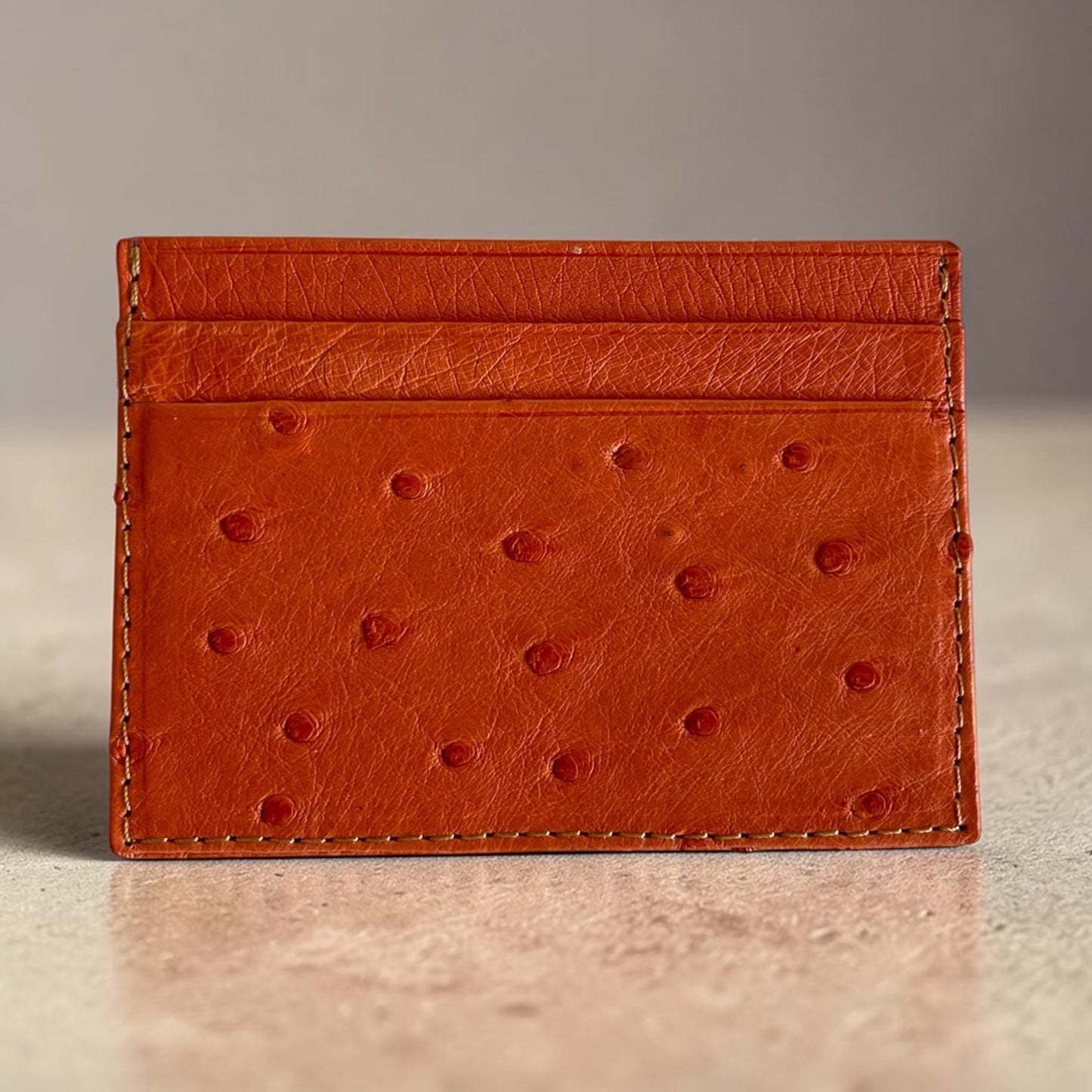 Ostrich Leather Card wallet (Ready to ship)