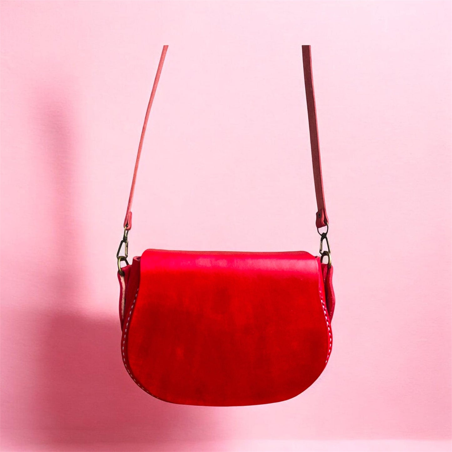 Jojo  Red - medium with oversize flap - (Ready to ship)