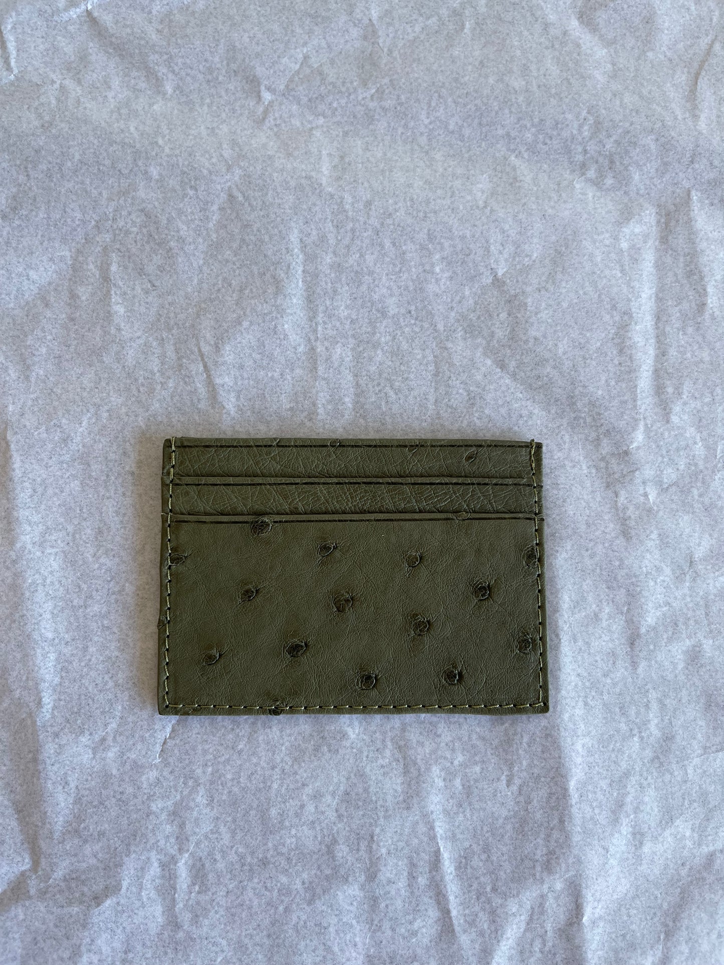 Ostrich Leather Card wallet (Ready to ship)