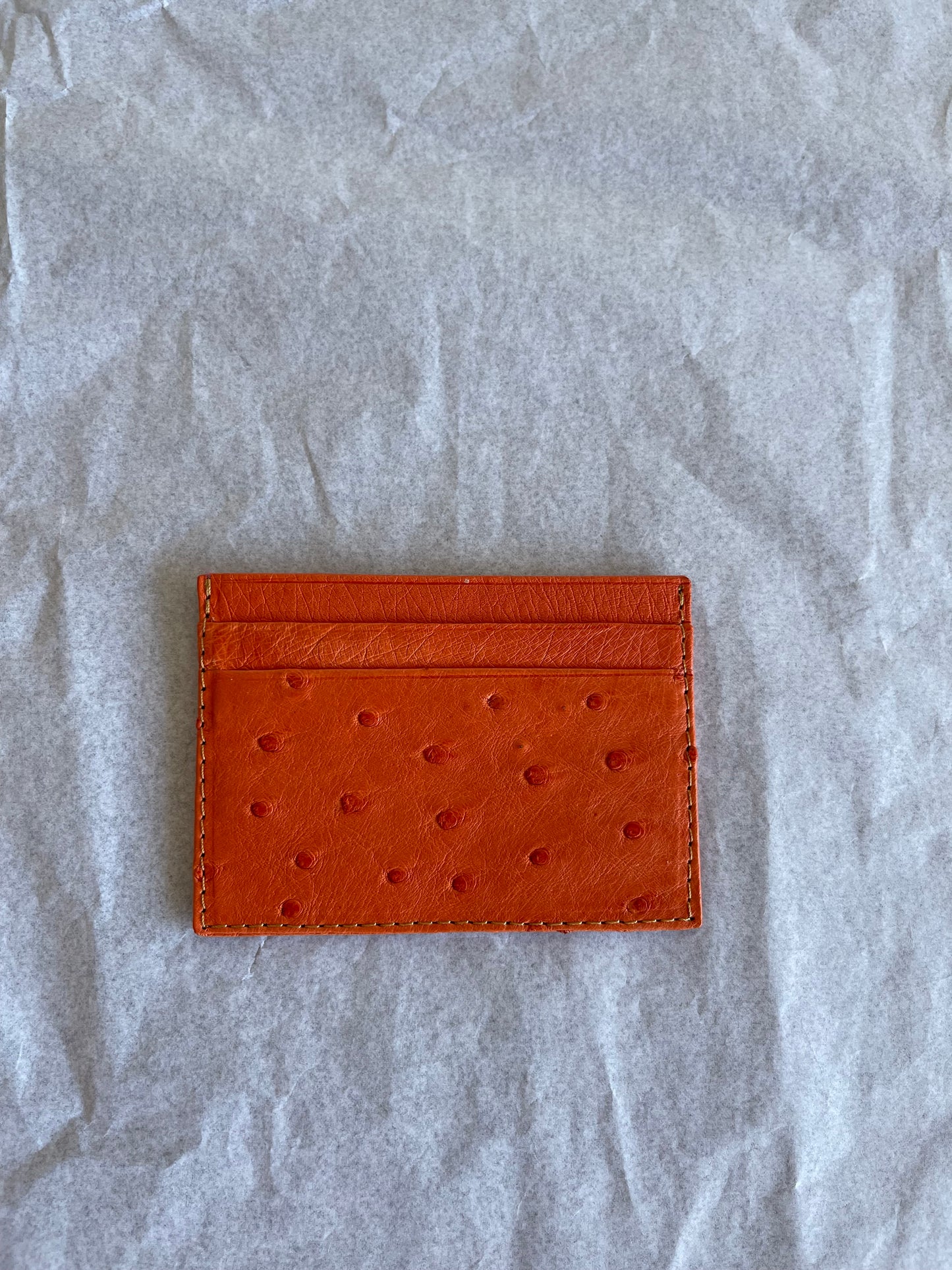 Ostrich Leather Card wallet (Ready to ship)