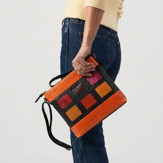 Strata genuine leather crossbody - (Ready to ship)