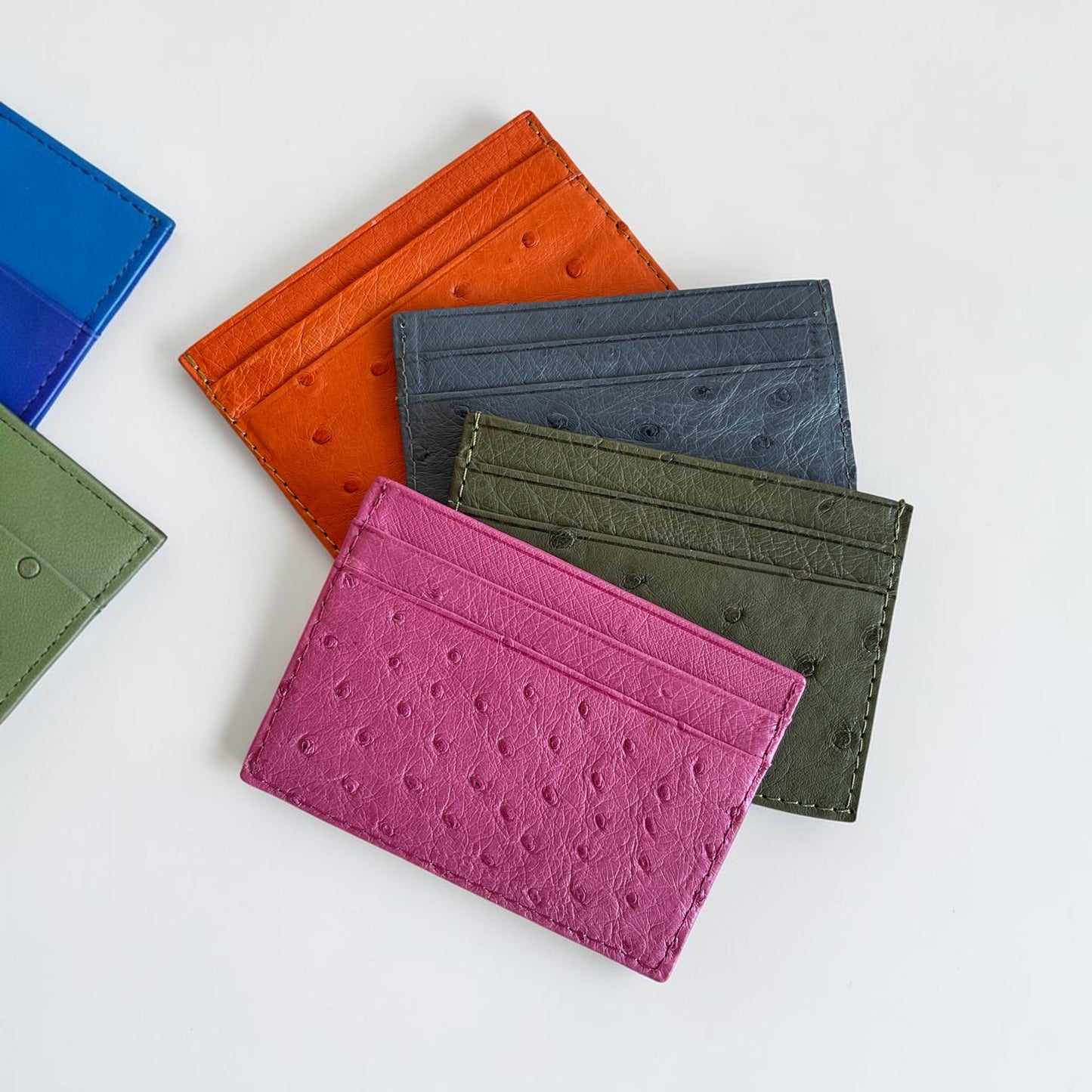 Ostrich Leather Card wallet (Ready to ship)