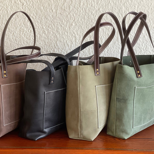 4 Stylish leather tote bag made from genuine leather, perfect for everyday or office wear