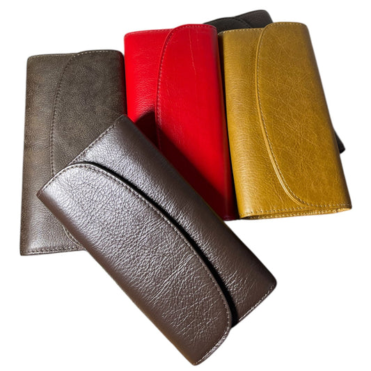 red brown, tan genuine leather ladies wallets