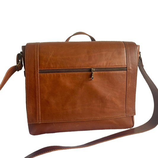 brown genuine laptop bag for men by nanita and co