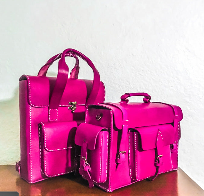 Lux leather box - pink (production time - 10 days)